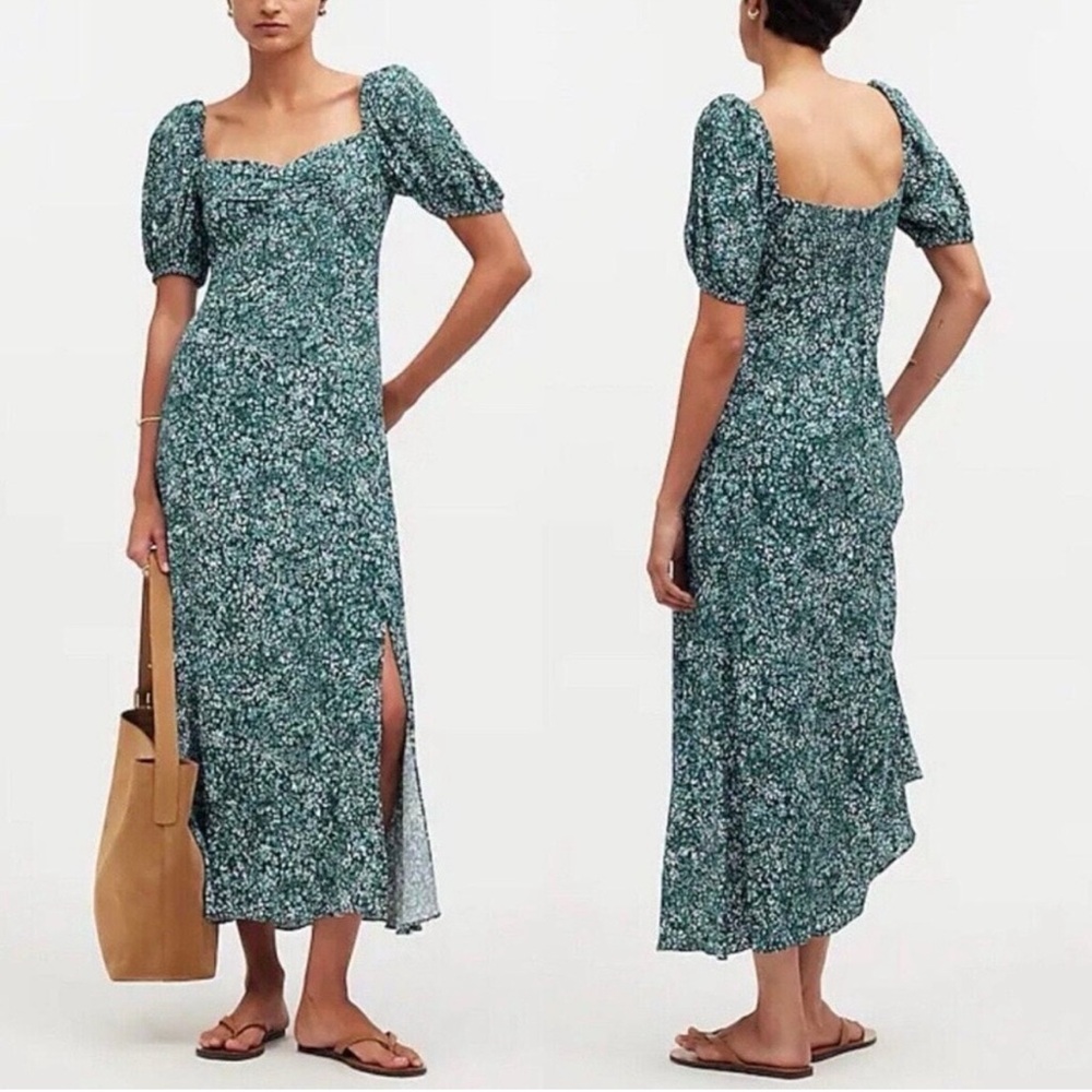 Madewell Puff Sleeve Sweetheart Dress